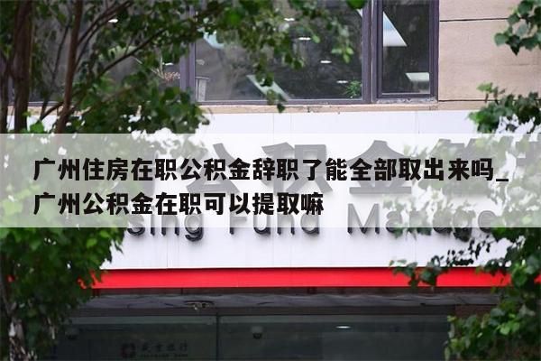 广州住房在职公积金辞职了能全部取出来吗_广州公积金在职可以提取嘛